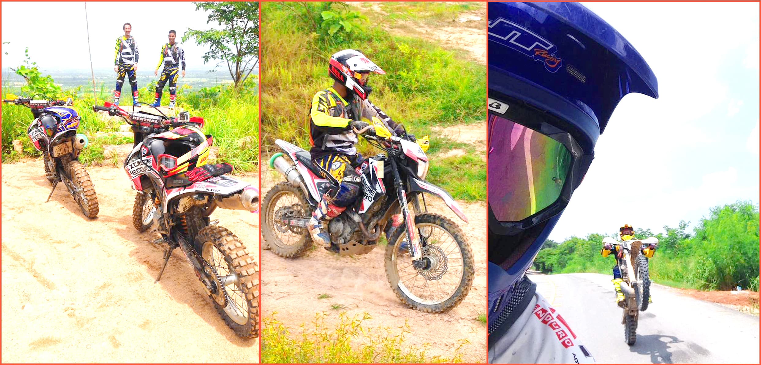 Xtreme Enduro riders on dirt trails in Thailand